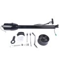 Geluoxi 30 Black Stainless Steel Tilt Automatic Steering Column Floor Shift Indicator With 9 Hole Wheel Adapter Chrome 