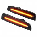 A Absopro Led Side Marker Light Ch2551118 Front Driver Passenger Turn Signals Fender Sidemarker Lamps For Jeep Cherokee Black 