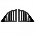 Freemotor802 For 2008-2023 Dodge Challenger Quarter Window Louvers Xe V2 Style Gloss Black Pp Side Windshield Sun Shade Cover 