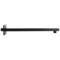 G1 2in Thread Less Steel Wall Mounted Extension Arm Shower Holder F-y203 Flat Square-black
