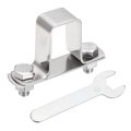 U Shape Square Tube Clamp 25x50mm Shaped Bracket 304 Stainless Steel Strap With Bolt Plate Nuts And Wrench For Pipes Door 