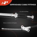 A-premium Rear Driver Side Parking Brake Cable Assembly Compatible With Acura Isuzu Models Slx 1996-1999 Trooper 1995-2002