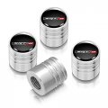 Ipick Image For Dodge Jeep Srt-8 Black On Silver Aluminum Cylinder-style Tire Valve Stem Caps