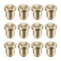 Brass Push Button Flange Grease Oil Cup 6mm Ball Oiler For Lubrication System 12pcs 