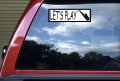Stickertalk Lets Play Saxophone Vinyl Sticker 10 Inches By 3 