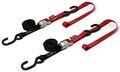Powertye 23621 Black Red 1 X 6ft Cam Buckle Soft-tye Tie-downs With Integrated Soft Hooks 