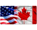 American Flag Canada License Plate 