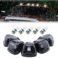 Glofe 5x Black Smoke Lens Cab Roof Marker Running Lamps W White Led Lights Compatible With Ford F150 F250 F350 F450 F550 F650
