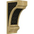 Ekena Millwork Corw03x04x08ditublro Diane Recessed W Ironcraft Tudor Inlay Wood Corbels 3 1 W X 4 D 8 H Red Oak 