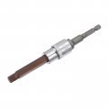 Uxcell M10 Spline Bit Socket 1 2 Square Drive Cr-v Sockets S2 Steel Bits 4 Length With Hex Shank Power Drill Adapter