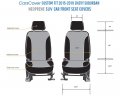 Carscover Custom Fit 2015-2019 Chevy Suburban Neoprene Suv Car Front Seat Covers Gray Black Sides Driver Passenger Cover