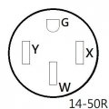 Parkworld 61124 Rv 50a Splitter Adapter Cord 14-50p To 14-50r Marine 30a Shore Power L5-30r 1 5ft