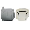 Secosautoparts Driver Passenger Top Lean Back Foam Cushion Replacement Leather Seat Cover Gray Fit For Chevy Silverado 1500