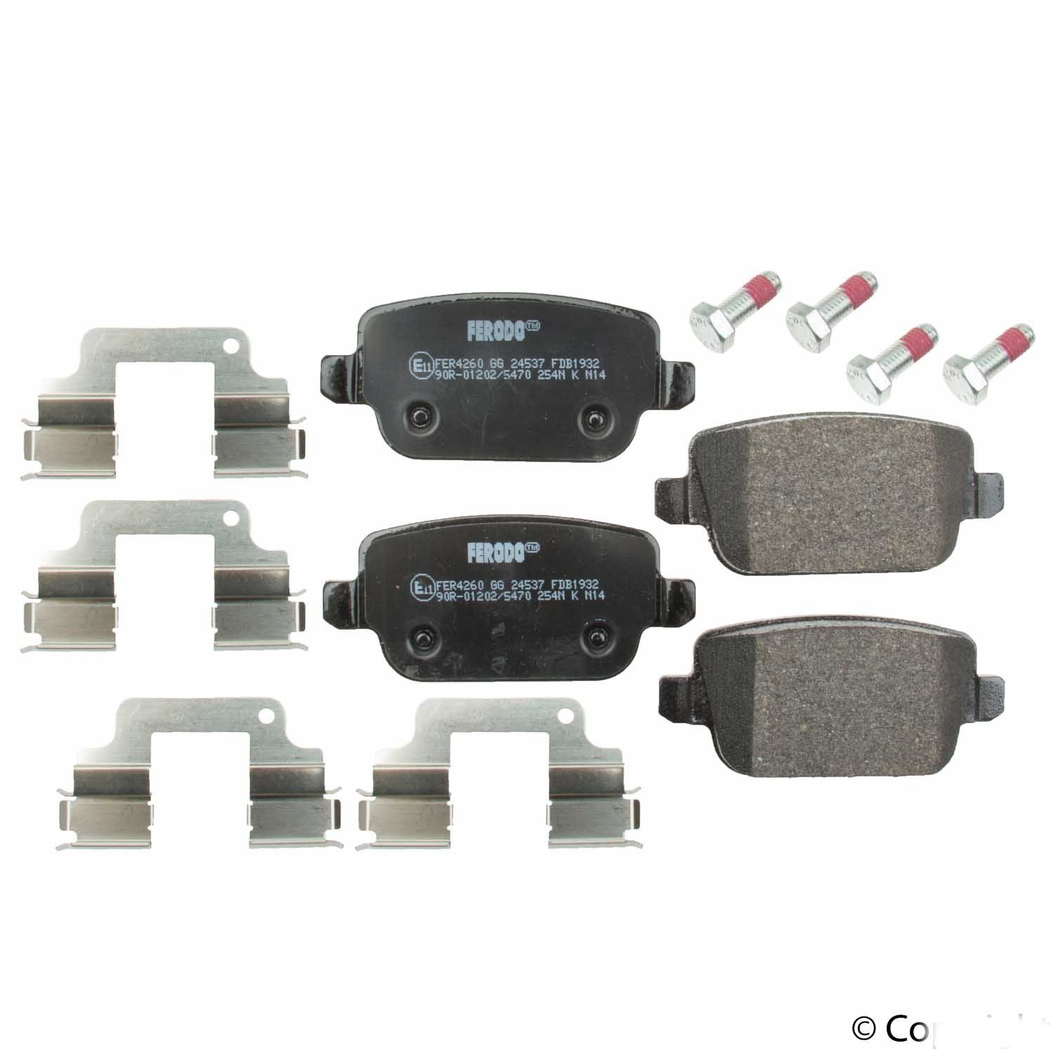 Ferodo Fdb1932 Low Steel Disc Brake Pad Set