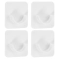 4 Pack Shower Rod Holder 0 87 Inch Adhesive Curtain No Drilling Holders For Bathroom Bedroom White Rod Not Included 