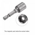 Uxcell Quick-change Nut Driver Bit 1 4 Hex Shank0mm Magnetic Setter Drill Bits 1 89 Length Metric 5 Pcs