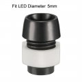 Uxcell 50pcs 5mm Led Lamp Holder Light Bulb Socket Plastic Chrome Plated For Light-emitting Diode Lighting