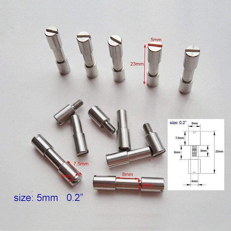10pcs Stainless Steel Corby Knife Handle Pin Rivets Fastening Screws Bolts