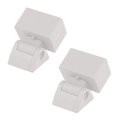 Contemporary Rectangular In Stair Top Rail Brackets- Textured White With Screws 