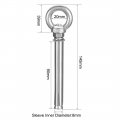 Uxcell M8 X 120 Expansion Eyebolt Eye Nut Screw With Ring 304 Stainless Steel Anchor Raw Bolts 1 Pcs