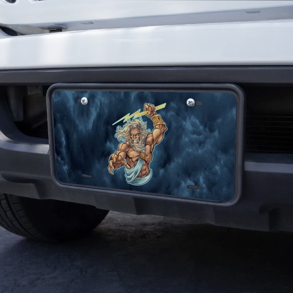 Zeus Greek God Mythology Lightning Novelty Metal Vanity License Plate Uv And Water Resistant Aluminum 6 In X 12 Fits North