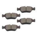 Front Disc Brake Pad Set D710 Semi Metal 4 Piece With Hardware For Mercedes Benz C230 1999 2000 C280 1996 Slk230 1998 2004 