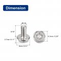 Uxcell 6-32x5 16 Phillips Hex Head Flange Bolts 20pcs 304 Stainless Steelagon Hex Machine Screws