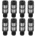 Plastic Pneumatic Muffler Exhaust Air Line Silencer 1 4 Pt Black 8pcs 