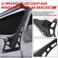 50in-52in Led Light Bars Wrinkle Textured Windshield A-pillar Mounting Bracket Compatible With Jeep Wrangler Jl 18-20