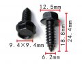 Autobahn88 Indented Hex Washer Head Tapping Screw Compatible With Ford Oem 55914-s2 Pack Of 10