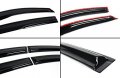 Premium 3d Wavy Sport Black Window Visor Rain Guard Deflector Compatible For 2023 2024 Honda Accord 11th Gen