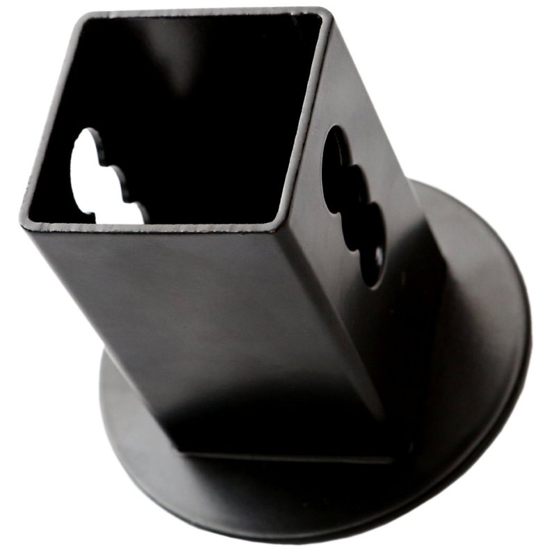 Lfparts Blank Trailer Metal Hitch Tube Cover Fits 2 Receivers Round Black