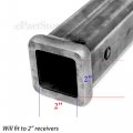 Lfparts Blank Trailer Metal Hitch Tube Cover Fits 2 Receivers Round Black