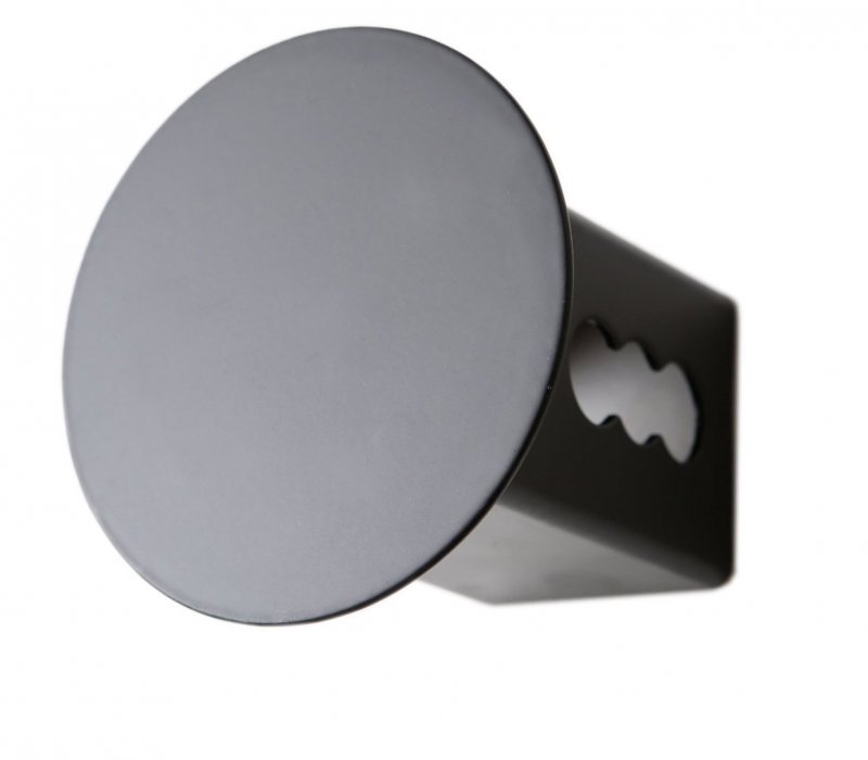 Lfparts Blank Trailer Metal Hitch Tube Cover Fits 2 Receivers Round Black