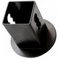 Lfparts Blank Trailer Metal Hitch Tube Cover Fits 2 Receivers Round Black