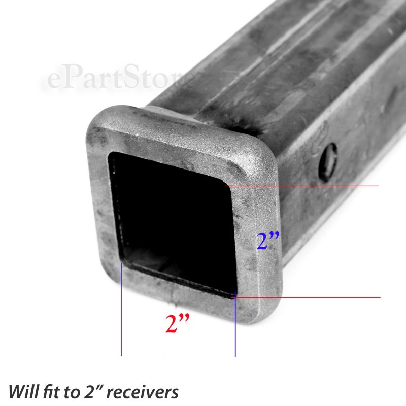 Lfparts Blank Trailer Metal Hitch Tube Cover Fits 2 Receivers Round Black