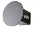 Lfparts Blank Trailer Metal Hitch Tube Cover Fits 2 Receivers Round Black 