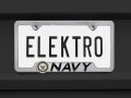 Navy 3d Chrome Metal Cutout License Plate Frame