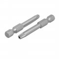 Uxcell 1 4-inch Hex Shank 3 8mm Tip T25 Magnetic Torx Screwdriver Bits 50mm Length 10pcs Gray