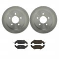 A-partrix Rear Disc Brake Pads And Rotors Kit Fits Lincoln Town Car Grand Marquis 1991 Mercury Crown Victoria 1992 W308 