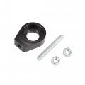 X Autohaux 4pcs 15mm Dia Hole Black Silver Tone Metal Universal Chain Axle Adjuster Tensioner For Motorcycle