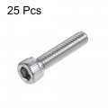 Uxcell 8-32x3 4 Hex Socket Head Cap Screw Bolts 304 Stainless Steel Polished 25pcs