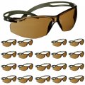 Securefit 3m Safety Glasses 500 Series 20 Pack Impact Rated Ansi Z87 Adjustable Ratchet Temples Sporty Protective Eyewear