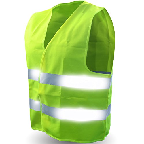 Safety Reflective Vest Ultra High Visibility Bright Neon Yellow Perfect For Running Jogging Walking Construction Cycling