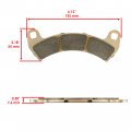Caltric 2 Front Brake Pads Compatible With Polaris Rzr Xp Turbo Rzr 4 2016 2017-2021
