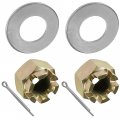 Caltric 2x Clutch Washer And Rear Axle Castle Nut For Polaris Trail Boss 350l 2x4 4x4 1990-1993