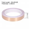 Uxcell Single-sided Conductive Tape Copper Foil Adhesive 18mm X 20m 65 6ft For Guitar Emi Shielding Crafts Electrical Repairs