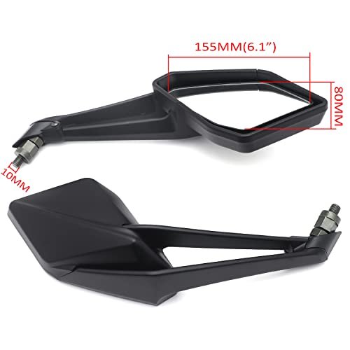 Left Right Side Black Rear View Mirrors For Z1000 2014 2021 Convex Glass Motorcycle Mt252-040-bk