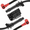 Caltric Spark Plug Wires With Ignition Coil Compatible Polaris Rzr Xp Turbo S 2019-2020 Rs1 2019-2022