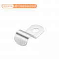 Uxcell 80 Pcs Pipe Strap Fit For 1 4inch 6mm 304 Stainless Steel Clamp With Hole Conduit Or Fixing